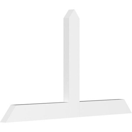 Ekena Millwork Portland Architectural Grade PVC Gable Bracket, 48"W x 28"H x 2"D x 4"F, 14/12 Pitch GBP048X28X0204POR00